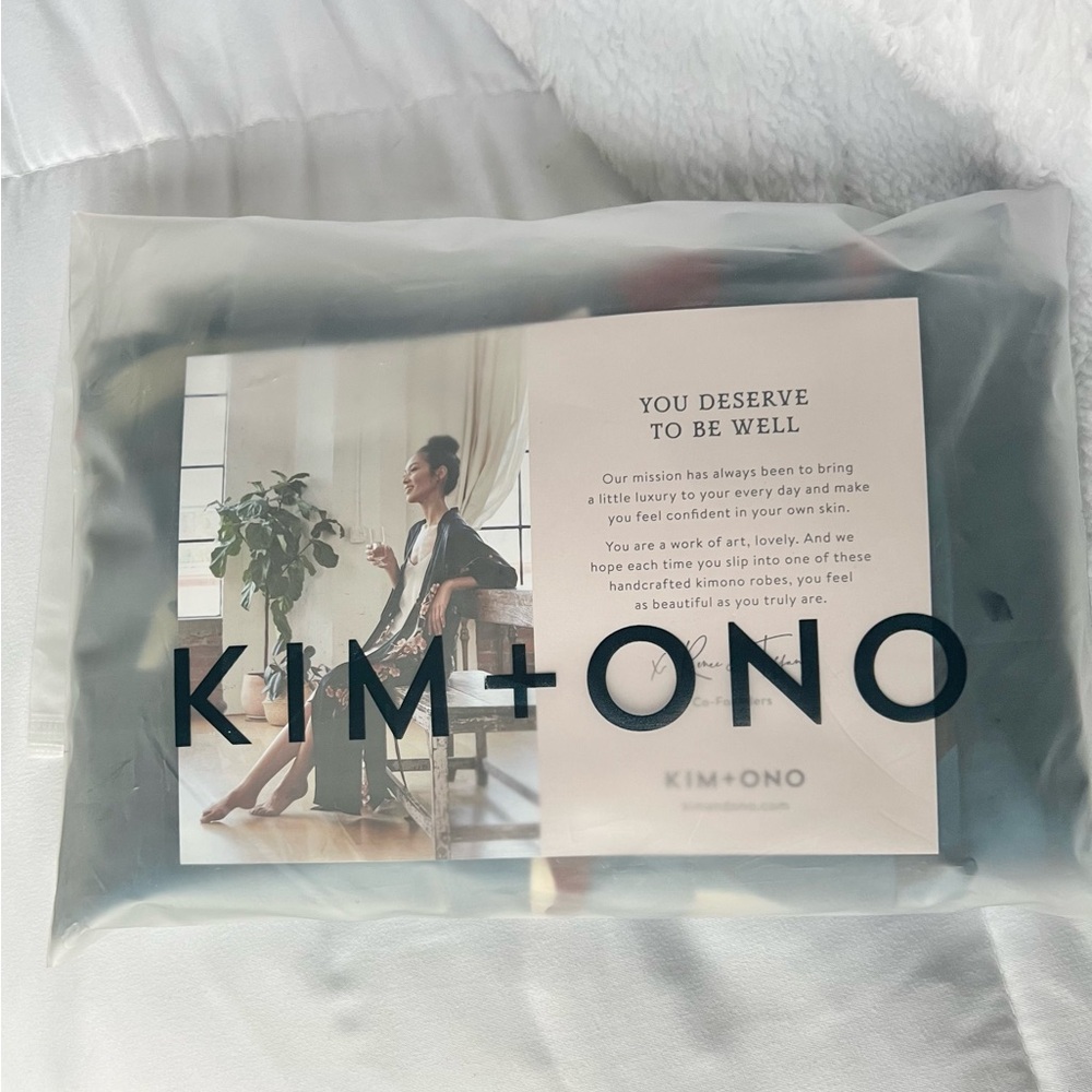 NWT KIM+ONO Kimono Teal Floral Plus Size Bride Wedding Party Postpartum Mother